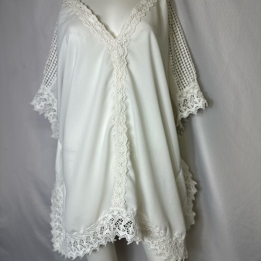 KOHINOOR BRAND WHITE SWIM SUIT COVER UP One Size Fits Most 100% Polyester